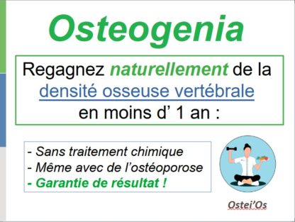 Osteogenia - traitement naturel garanti de l'ostéoporose sans médicament